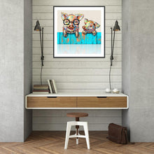 Charger l&#39;image dans la galerie, Porc - diamant rond complet - 30x30cm
