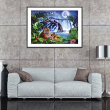 Charger l&#39;image dans la galerie, Tigre - diamant rond complet - 30x40cm
