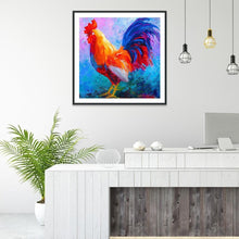 Charger l&#39;image dans la galerie, Coq - diamant rond complet - 30x30cm
