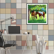 Charger l&#39;image dans la galerie, Cheval - diamant rond complet - 30x30cm
