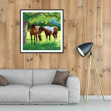 Charger l&#39;image dans la galerie, Cheval - diamant rond complet - 30x30cm
