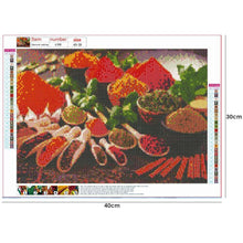 Charger l&#39;image dans la galerie, Nourriture - diamant rond complet - 40x30cm
