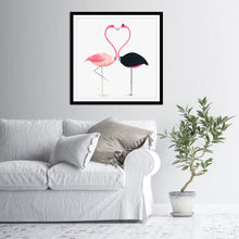 Charger l&#39;image dans la galerie, Oiseau rose - diamant rond complet - 30x30cm
