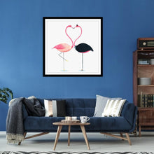 Charger l&#39;image dans la galerie, Oiseau rose - diamant rond complet - 30x30cm

