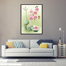 Charger l&#39;image dans la galerie, Fleur - diamant rond complet - 30x40cm
