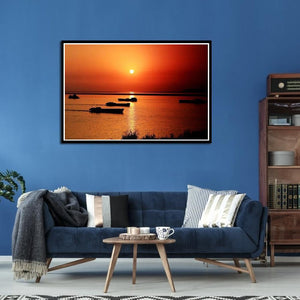 Coucher du soleil - diamant rond complet - 30x40cm