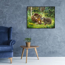 Charger l&#39;image dans la galerie, Hérisson mosaïque - diamant rond complet - 40x30cm
