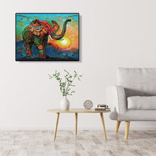 Charger l&#39;image dans la galerie, Éléphant - diamant rond complet - 40x30cm
