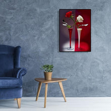 Charger l&#39;image dans la galerie, Fleur - diamant rond complet - 30x40cm
