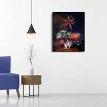 Charger l&#39;image dans la galerie, Feux d’artifice - diamant rond complet - 30x40cm
