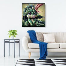 Charger l&#39;image dans la galerie, Dinosaure - diamant rond complet - 30x30cm
