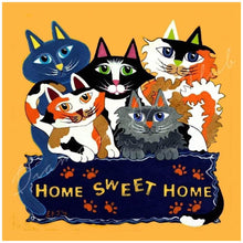 Charger l&#39;image dans la galerie, Chats - diamant rond complet - 30x30cm
