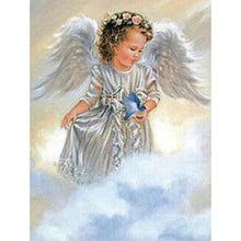 Charger l&#39;image dans la galerie, Angel - diamant rond complet - 30x40cm
