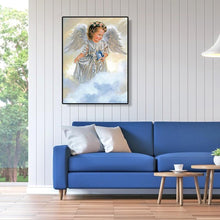 Charger l&#39;image dans la galerie, Angel - diamant rond complet - 30x40cm
