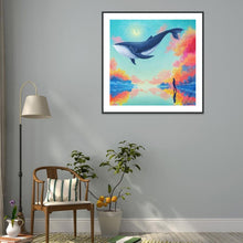 Charger l&#39;image dans la galerie, Dolphin - diamant rond complet - 30x30cm
