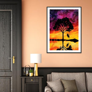 Arbre - diamant rond complet - 30x40cm