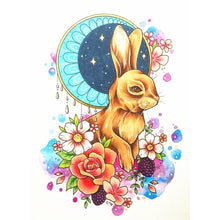 Charger l&#39;image dans la galerie, Lapin - diamant rond complet - 30x40cm

