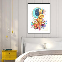 Charger l&#39;image dans la galerie, Lapin - diamant rond complet - 30x40cm
