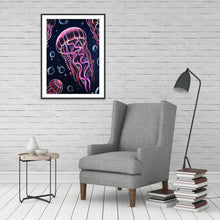 Charger l&#39;image dans la galerie, Méduses - diamant rond complet - 30x40cm
