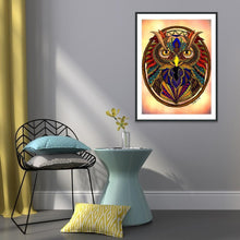 Charger l&#39;image dans la galerie, Hibou - diamant rond complet - 30x40cm
