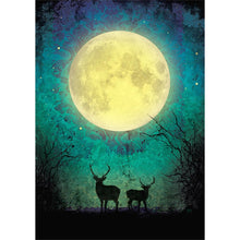 Charger l&#39;image dans la galerie, Lune - diamant plein rond - 30x40cm
