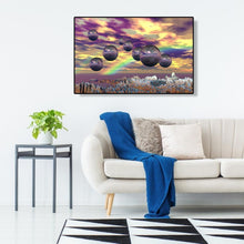 Charger l&#39;image dans la galerie, Vagues océaniques - diamant rond complet - 40x30cm
