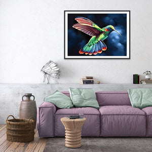 Oiseau - diamant rond complet - 30x40cm