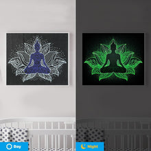 Charger l&#39;image dans la galerie, Statue de Bouddha lumineuse - diamant rond complet -
