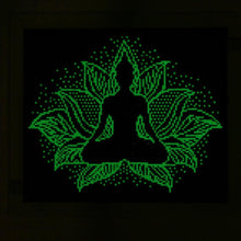 Charger l&#39;image dans la galerie, Statue de Bouddha lumineuse - diamant rond complet -
