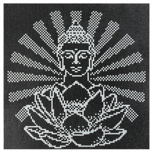Charger l&#39;image dans la galerie, Statue lumineuse de bouddha - diamant rond complet - 35x35cm
