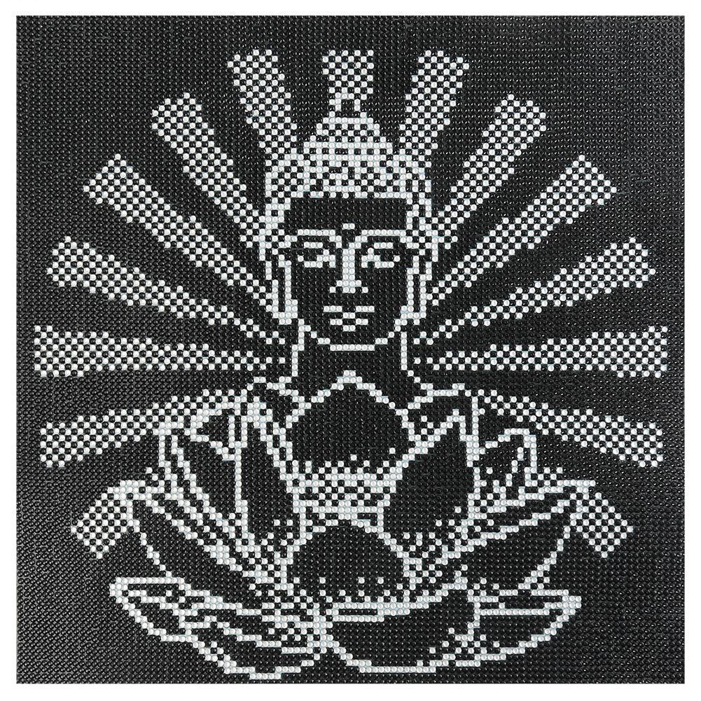 Statue lumineuse de bouddha - diamant rond complet - 35x35cm