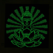 Charger l&#39;image dans la galerie, Statue lumineuse de bouddha - diamant rond complet - 35x35cm
