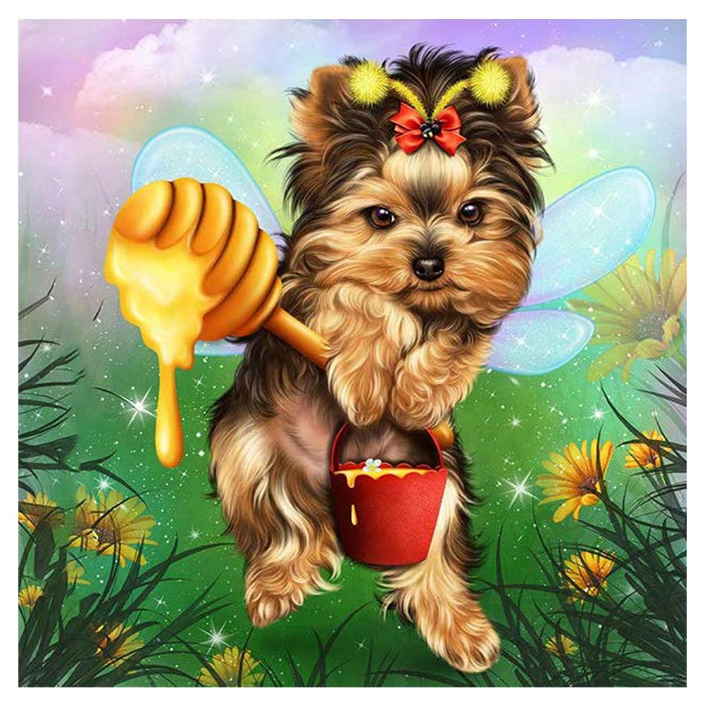 Chien - peinture en diamant complet - 30x30cm