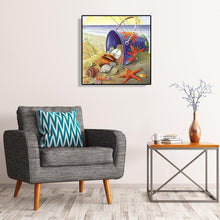 Charger l&#39;image dans la galerie, Étoile de mer shell - peinture complète de diamant - 30x30cm
