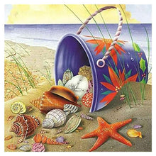 Charger l&#39;image dans la galerie, Étoile de mer shell - peinture complète de diamant - 30x30cm
