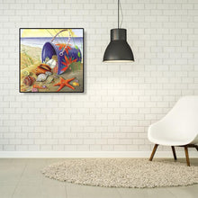 Charger l&#39;image dans la galerie, Étoile de mer shell - peinture complète de diamant - 30x30cm
