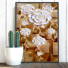 Charger l&#39;image dans la galerie, Fleur - diamant rond complet - 40x30cm
