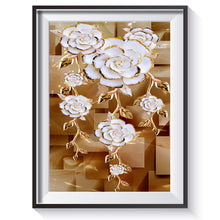 Charger l&#39;image dans la galerie, Fleur - diamant rond complet - 40x30cm
