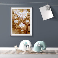 Charger l&#39;image dans la galerie, Fleur - diamant rond complet - 40x30cm
