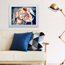 Charger l&#39;image dans la galerie, Ange - diamant rond complet - 40x30cm
