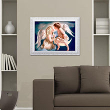 Charger l&#39;image dans la galerie, Ange - diamant rond complet - 40x30cm
