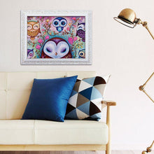 Charger l&#39;image dans la galerie, Chambre à chouette - diamant rond complet - 30x40cm
