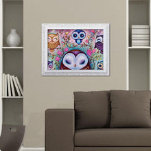 Charger l&#39;image dans la galerie, Chambre à chouette - diamant rond complet - 30x40cm
