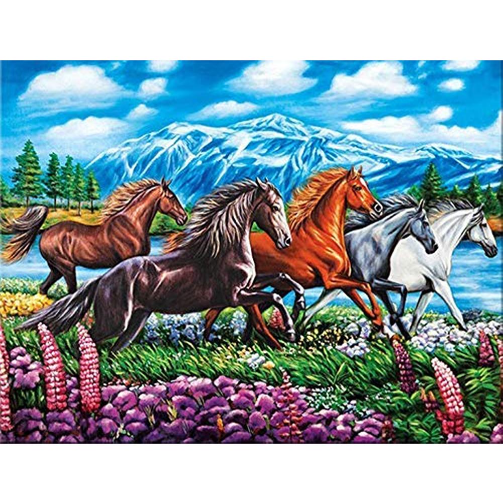 Cheval - peinture en diamant complet - 30x40cm