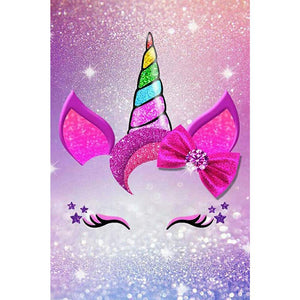 Cheval rose - peinture en diamant complet - 30x40cm