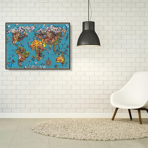 Carte papillon - diamant rond complet - 50x40cm