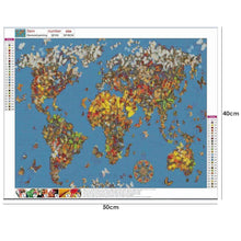 Charger l&#39;image dans la galerie, Carte papillon - diamant rond complet - 50x40cm
