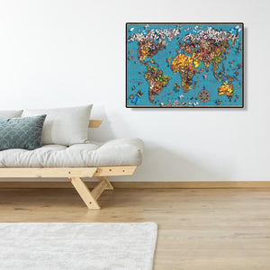 Carte papillon - diamant rond complet - 50x40cm