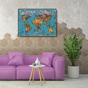 Carte papillon - diamant rond complet - 50x40cm