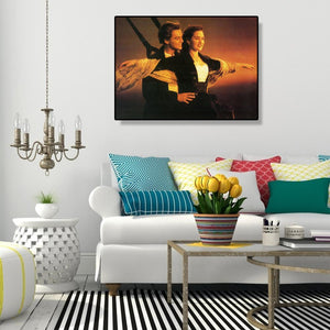 Personnages de film - diamant rond complet - 50x40cm